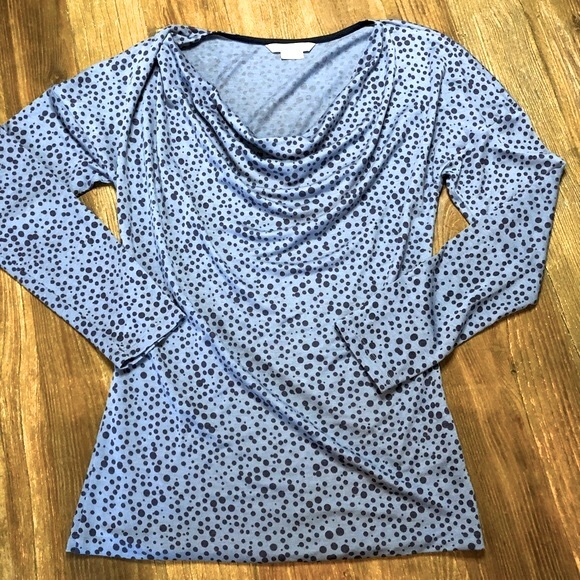 Boden Drop Shoulder Cow Neck Long Sleeve Top Sz 4 - Picture 2 of 13